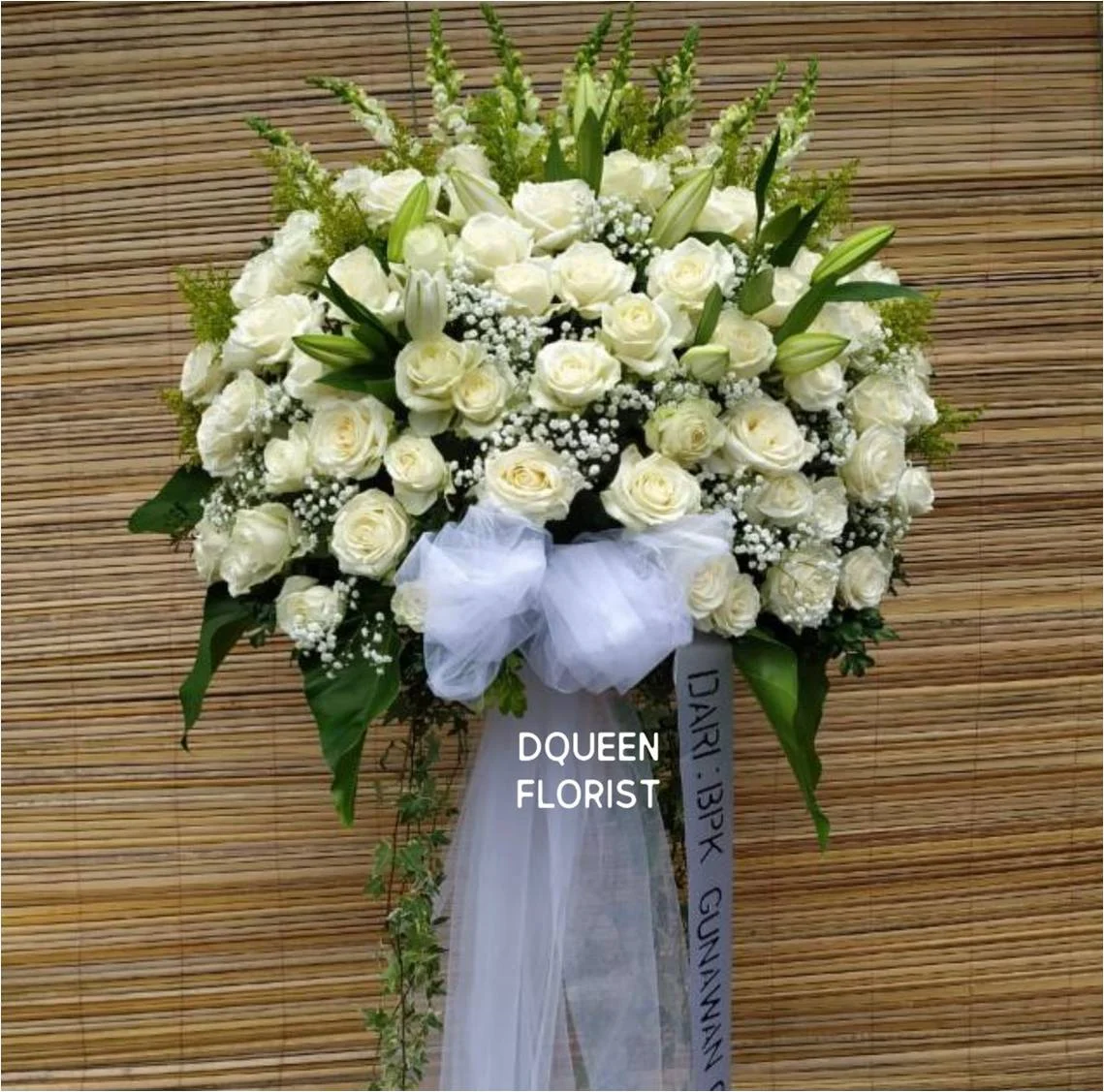 buket bunga murah dqueen florist (bunga duka cita)